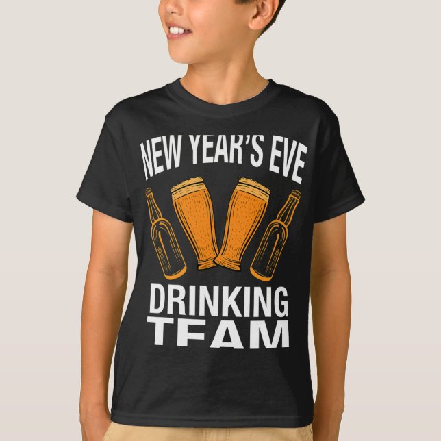 Camiseta New Year's Eve Drinking Team, Funny New Years Eve  (Anverso)