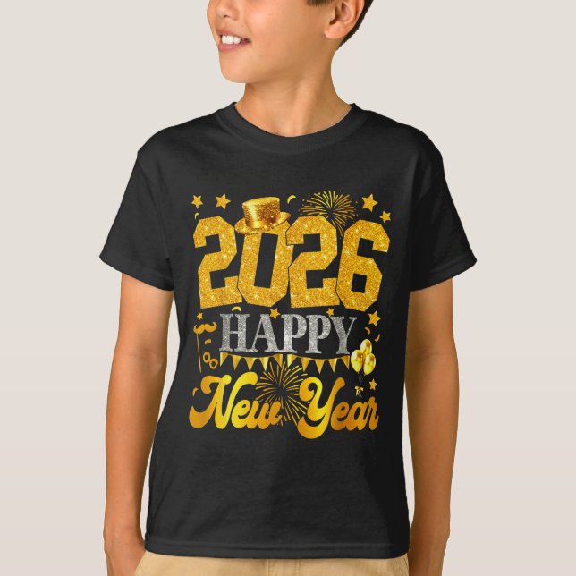 Camiseta New Years Eve Party Supplies 2026 Happy New Year F (Anverso)