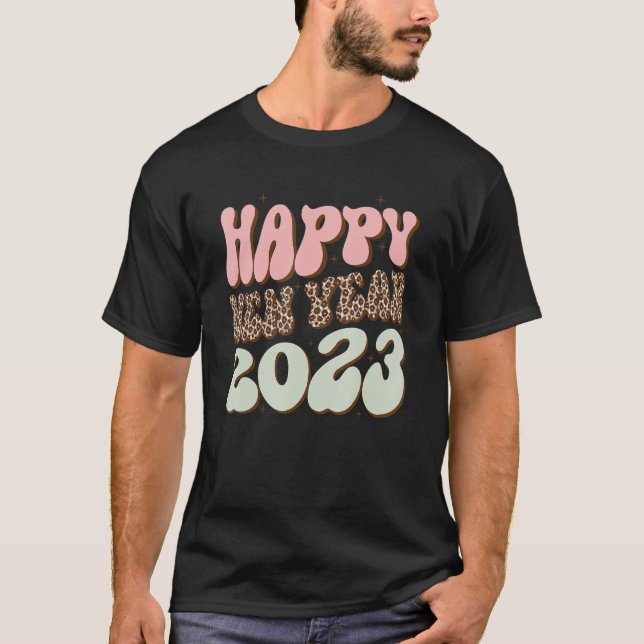 Camiseta New Years Eve Party Supplies Groovy Happy New Year (Anverso)