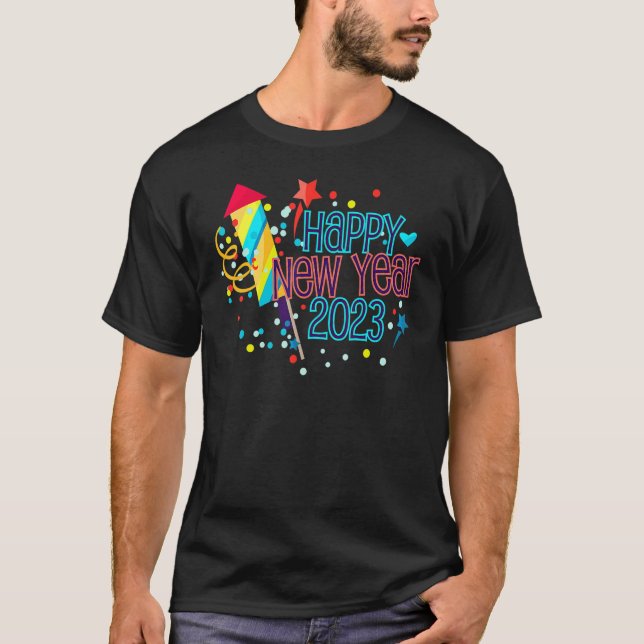 Camiseta New Years Eve Party Supplies Kids NYE 2023 Happy N (Anverso)