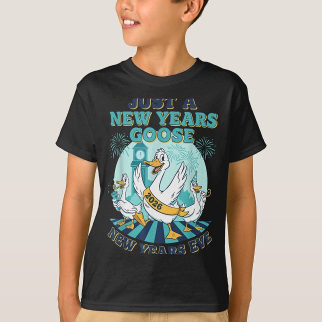 Camiseta New Years Goose 2026 Celebration Fun  (Anverso)