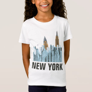 Camiseta New York City dibujado mano, NY