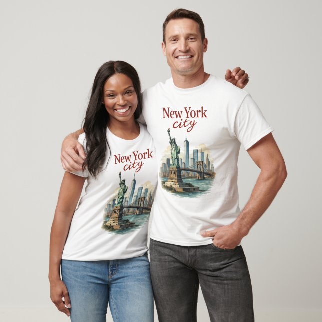 Camiseta New York City – Iconic Statue & Skyline T-Shirt (Unisexo)