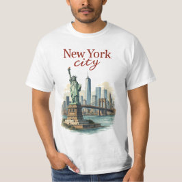 Camiseta New York City – Iconic Statue & Skyline T-Shirt