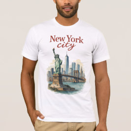 Camiseta New York City – Iconic Statue & Skyline T-Shirt