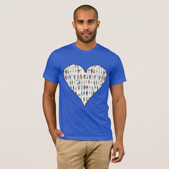 Camiseta New York City NYC Cinco Boroughs Heart People (Anverso completo)