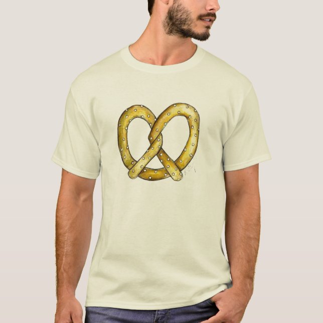 Camiseta New York City Snack Food PA Dutch Soft Pretzel Tan (Anverso)