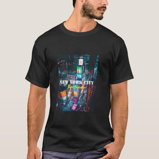 Camiseta New York City Times Square Skyline Tee Shirts New (Anverso)