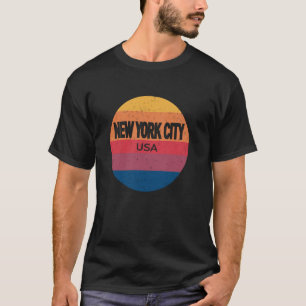 Camiseta New York City USA Retro Sunset Souvenir