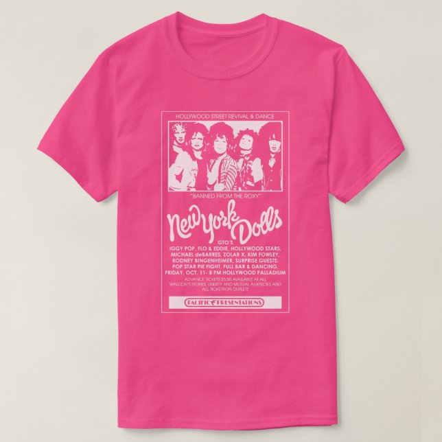 Camiseta New York Dolls Show Poster (Diseño del anverso)