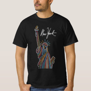 Camiseta New York Glow: Libertad colorida