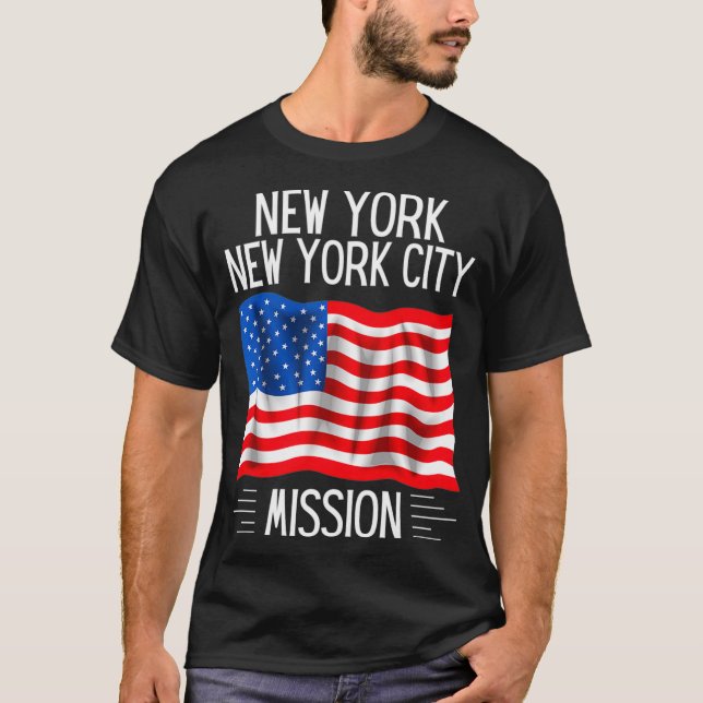 Camiseta New York New York City LDS Mission Proud Mormon Mi (Anverso)