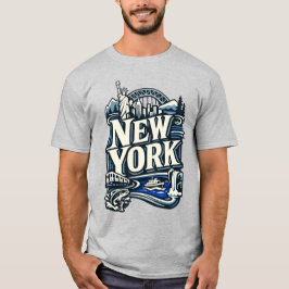 Camiseta New York State Heritage Empire State Landmark Art
