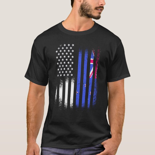 Camiseta New Zealand American Patriot Grown Country USA Fla (Anverso)