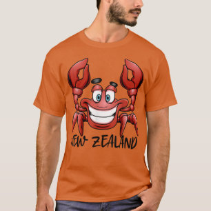 Camiseta New Zealand Beach Family Vacation Group Trip Crab 