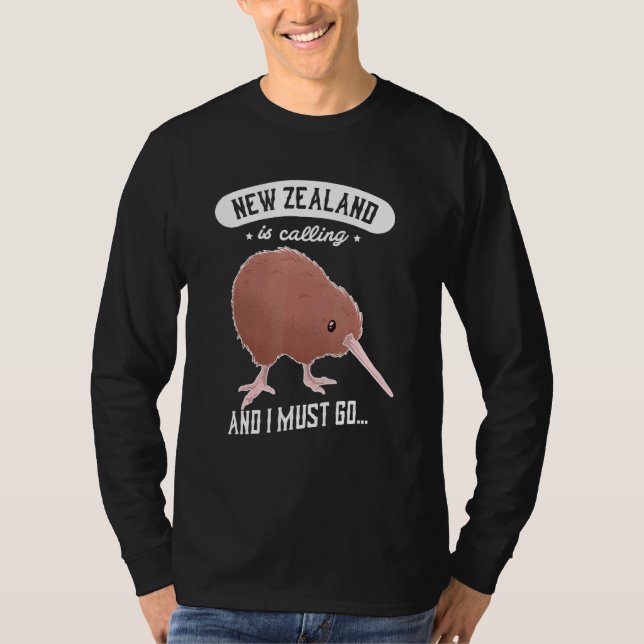 Camiseta New Zealand Is Calling And I Must Go Kiwi Bird (Anverso)