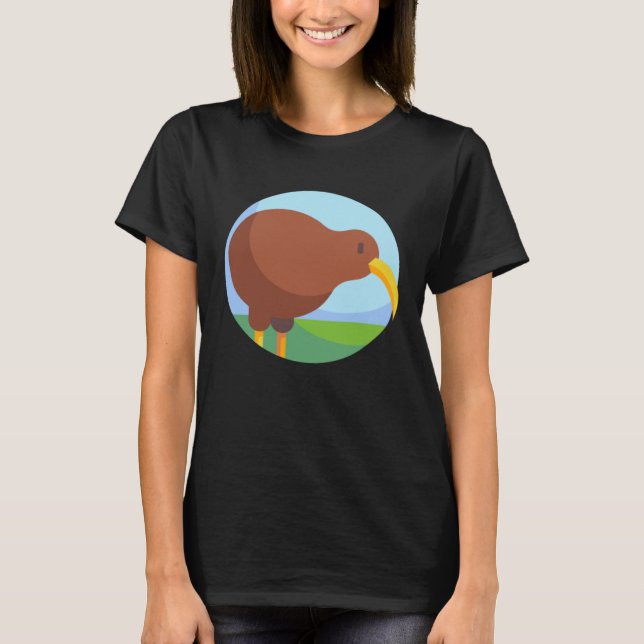 Camiseta New Zealand Kiwi Bird Animal Wildlife  6 (Anverso)