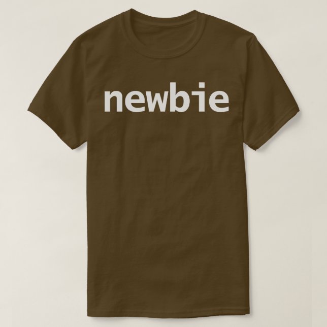 Camiseta Newbie Gamer Typography Minimal White Text (Diseño del anverso)