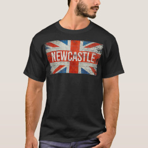 Camiseta Newcastle United Kingdom British Flag Vintage Souv