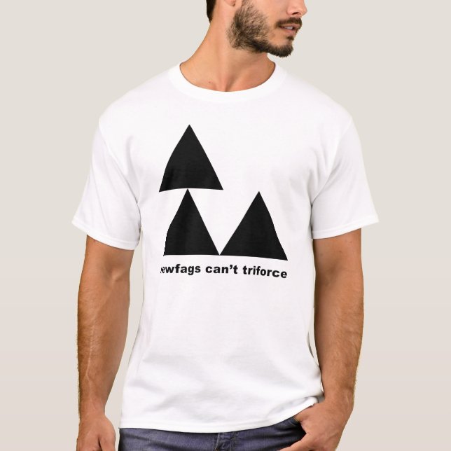 Camiseta ¡Newfags no puede Triforce! (Anverso)
