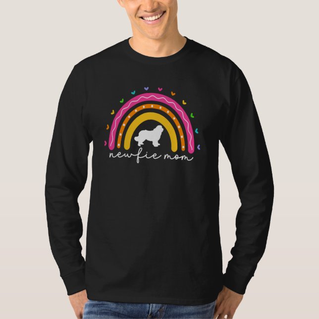 Camiseta Newfie Mom For Women Newfy Newfoundland Dog Mom Ra (Anverso)