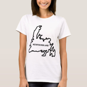 Camiseta newfoundland labrador contorno con nombre de perro