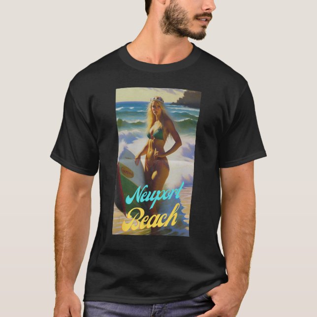 Camiseta Newport Beach California Parasdise Beauty Woman (Anverso)