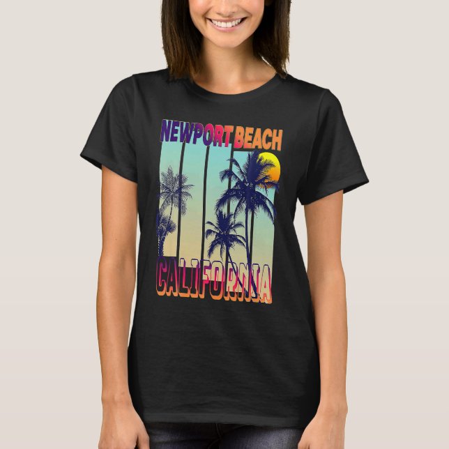 Camiseta Newport Beach California Wave Summer Paradis (Anverso)