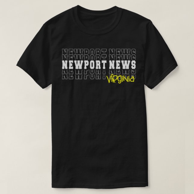 Camiseta Newport News ciudad Virginia Newport News VA (Diseño del anverso)