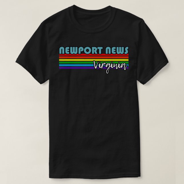 Camiseta Newport News Virginia Pride Newport News LGBT Gif (Diseño del anverso)