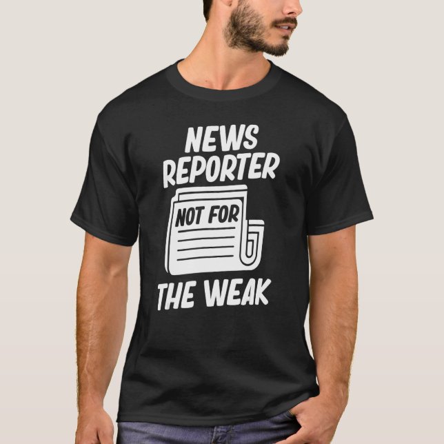 Camiseta News Reporter Microphone Entrevistas de cámara 2 (Anverso)