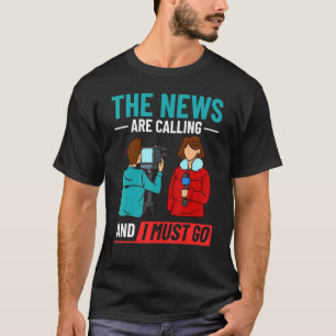 Camiseta News Reporter Microphone Entrevistas de cámara 3