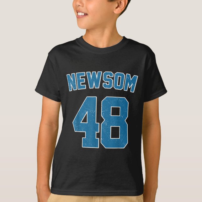 Camiseta Newsom 48 President 2028 Us Flag Election Campaign (Anverso)