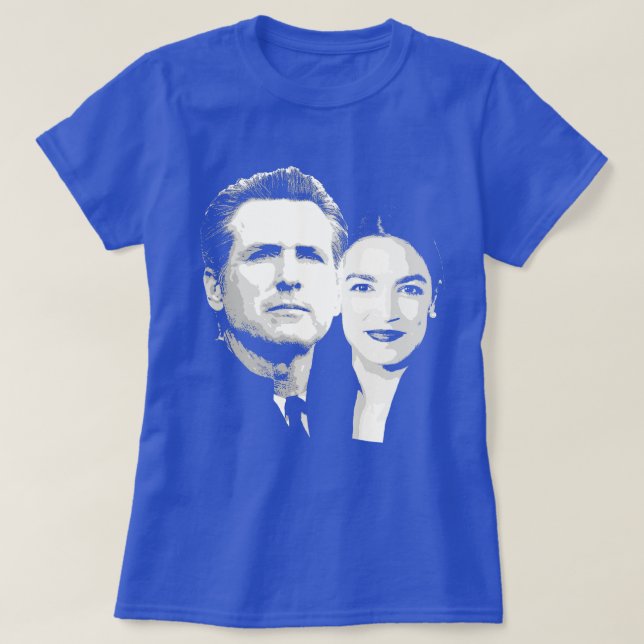 Camiseta Newsom / Ocasio-Cortez (Diseño del anverso)
