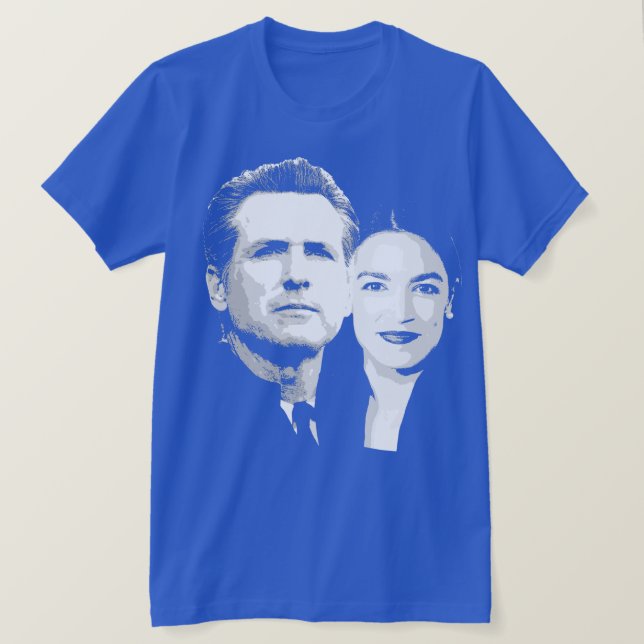 Camiseta Newsom / Ocasio-Cortez (Anverso del diseño)