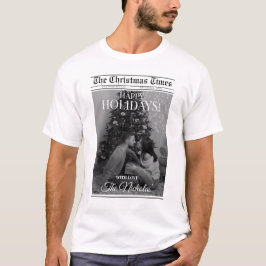 Camiseta Newspaper What A Year Black White Photo Christmas