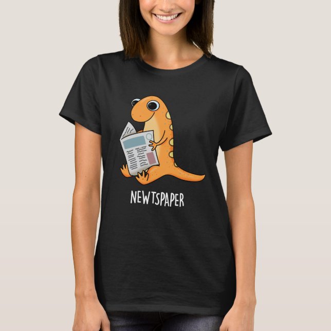 Camiseta Newtspaper Funny Newt Pun Dark BG (Anverso)