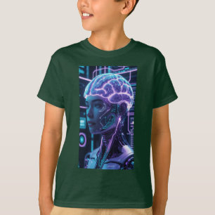 Camiseta Nexo neural Ciberpunk AI futurista