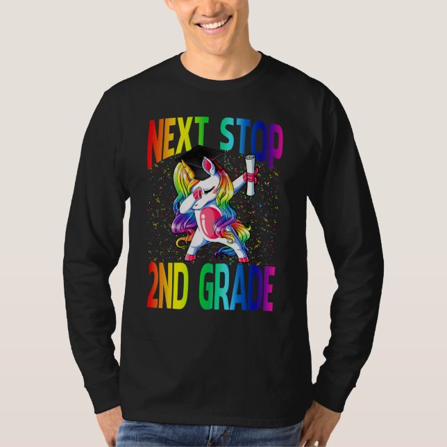 Camiseta Next Stop 2nd Grade Graduation Unicorn (Anverso)