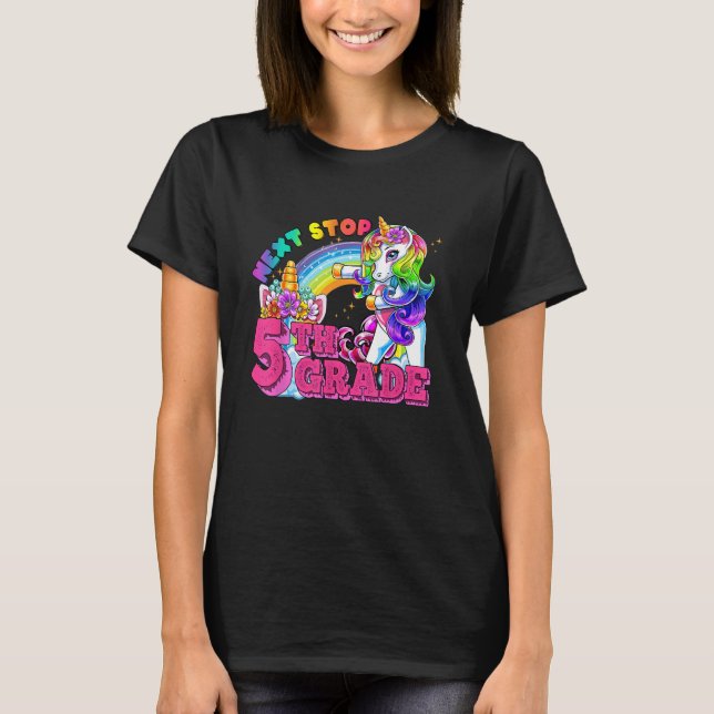 Camiseta Next stop 5th grade 4th grade Graduation Flossing  (Anverso)