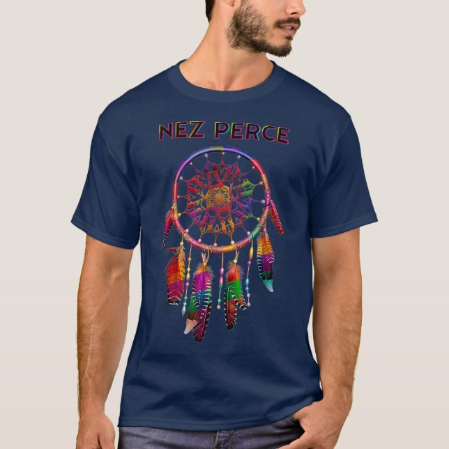 Camiseta Nez Perce, tribu de color indígena nativo american (Anverso)
