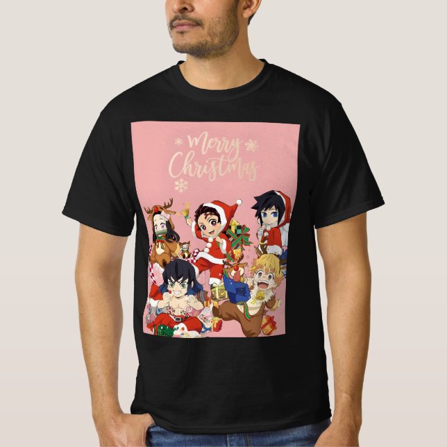 Camiseta Nezuko kamado Navidades lindos (Anverso)