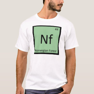 Camiseta Nf - Símbolo del Elemento Químico del Gato del Bos