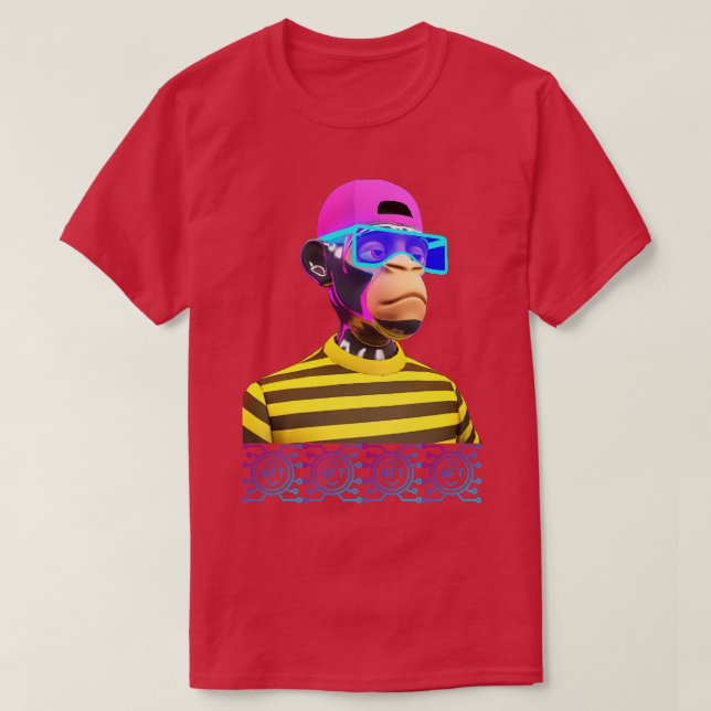 CAMISETA NFT DJ RAVE APE (Diseño del anverso)