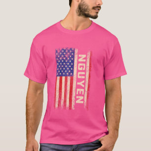 Camiseta Nguyen Apellido Shirt Nguyen Nombre Bandera Americ