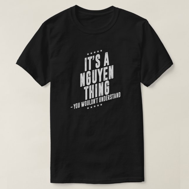 Camiseta Nguyen divertido apellido (Diseño del anverso)