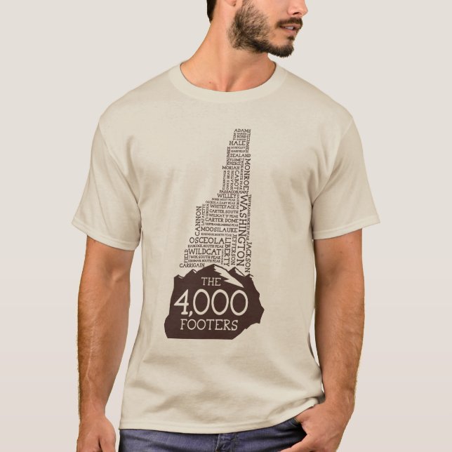 Camiseta NH 4000 Footers (logotipo marrón) (Anverso)