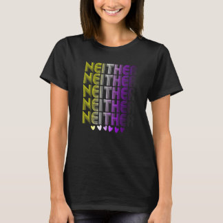 Camiseta Ni Bandera No Binaria LGBT Trans No Binario Enby