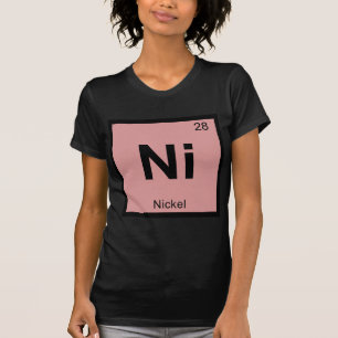 Camiseta Ni - Símbolo de tabla periódica de química de n