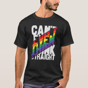 Camiseta Ni siquiera puedo pensar que Lgbtq Lesbiana Gay Bi